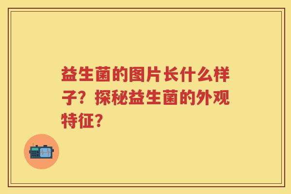 益生菌的图片长什么样子？探秘益生菌的外观特征？