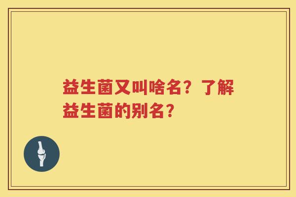 益生菌又叫啥名？了解益生菌的别名？