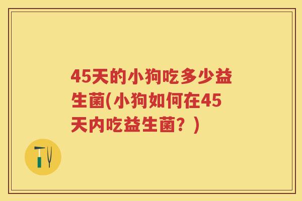 45天的小狗吃多少益生菌(小狗如何在45天内吃益生菌?) 45天的小狗吃多少益生菌(小狗如何在45天内吃益生菌?)