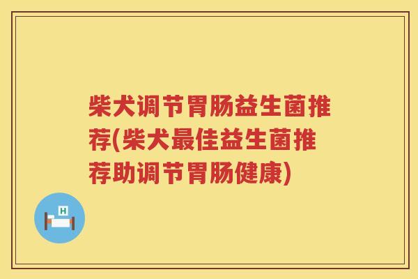 柴犬调节益生菌推荐(柴犬佳益生菌推荐助调节健康) 柴犬调节益生菌推荐(柴犬佳益生菌推荐助调节健康)