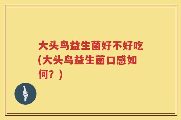 大头鸟益生菌好不好吃(大头鸟益生菌口感如何?) 大头鸟益生菌好不好吃(大头鸟益生菌口感如何?)