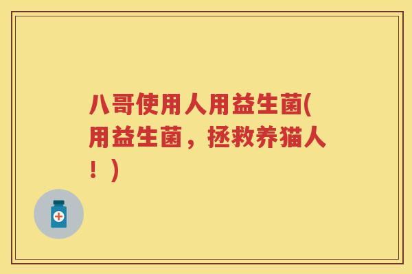 八哥使用人用益生菌(用益生菌,拯救养猫人!) 八哥使用人用益生菌(用益生菌,拯救养猫人!)