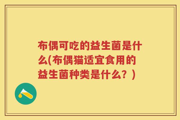 布偶可吃的益生菌是什么(布偶猫适宜食用的益生菌种类是什么?) 布偶可吃的益生菌是什么(布偶猫适宜食用的益生菌种类是什么?)