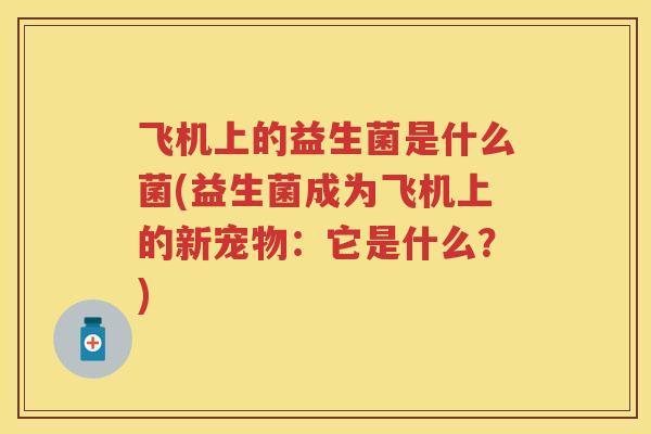 飞机上的益生菌是什么菌(益生菌成为飞机上的新宠物:它是什么?) 飞机上的益生菌是什么菌(益生菌成为飞机上的新宠物:它是什么?)