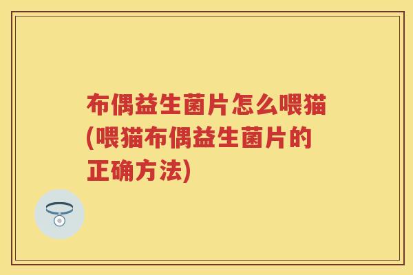 布偶益生菌片怎么喂猫(喂猫布偶益生菌片的正确方法) 布偶益生菌片怎么喂猫(喂猫布偶益生菌片的正确方法)