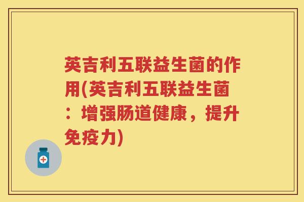 英吉利五联益生菌的作用(英吉利五联益生菌:增强肠道健康,提升力) 英吉利五联益生菌的作用(英吉利五联益生菌:增强肠道健康,提升力)