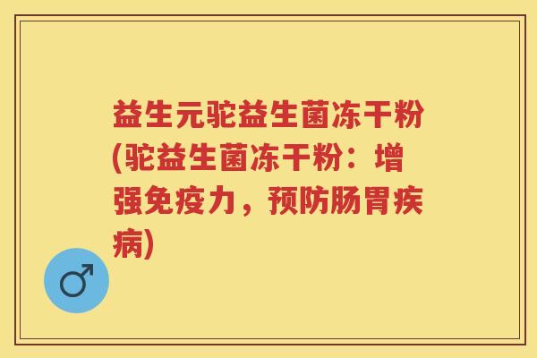 益生元驼益生菌冻干粉(驼益生菌冻干粉：增强力，肠胃)
