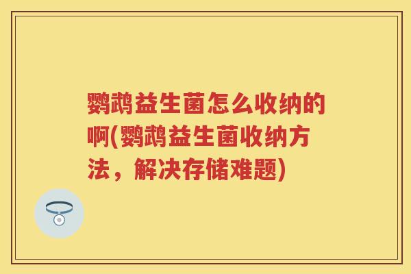 鹦鹉益生菌怎么收纳的啊(鹦鹉益生菌收纳方法，解决存储难题)