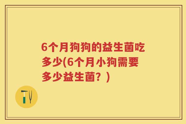 6个月狗狗的益生菌吃多少(6个月小狗需要多少益生菌?) 6个月狗狗的益生菌吃多少(6个月小狗需要多少益生菌?)