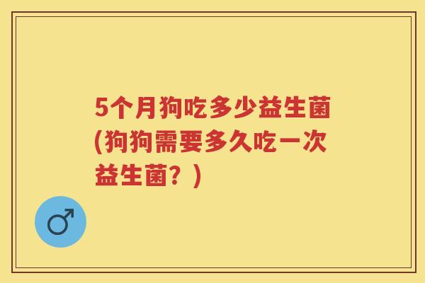 5个月狗吃多少益生菌(狗狗需要多久吃一次益生菌?) 5个月狗吃多少益生菌(狗狗需要多久吃一次益生菌?)