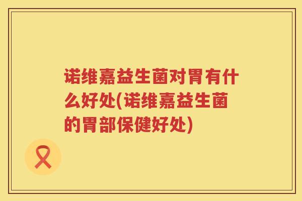 诺维嘉益生菌对胃有什么好处(诺维嘉益生菌的胃部保健好处) 诺维嘉益生菌对胃有什么好处(诺维嘉益生菌的胃部保健好处)