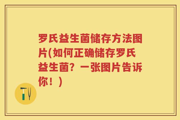罗氏益生菌储存方法图片(如何正确储存罗氏益生菌?一张图片告诉你!) 罗氏益生菌储存方法图片(如何正确储存罗氏益生菌?一张图片告诉你!)