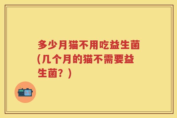 多少月猫不用吃益生菌(几个月的猫不需要益生菌?) 多少月猫不用吃益生菌(几个月的猫不需要益生菌?)
