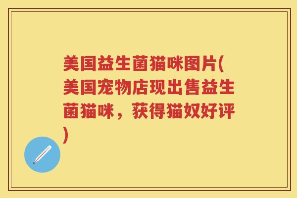 美国益生菌猫咪图片(美国宠物店现出售益生菌猫咪,获得猫奴好评) 美国益生菌猫咪图片(美国宠物店现出售益生菌猫咪,获得猫奴好评)