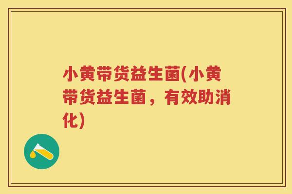 小黄带货益生菌(小黄带货益生菌，有效助消化)