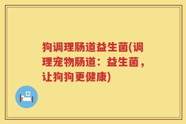 狗调理肠道益生菌(调理宠物肠道:益生菌,让狗狗更健康) 狗调理肠道益生菌(调理宠物肠道:益生菌,让狗狗更健康)
