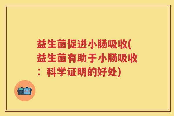 益生菌促进小肠吸收(益生菌有助于小肠吸收:科学证明的好处) 益生菌促进小肠吸收(益生菌有助于小肠吸收:科学证明的好处)