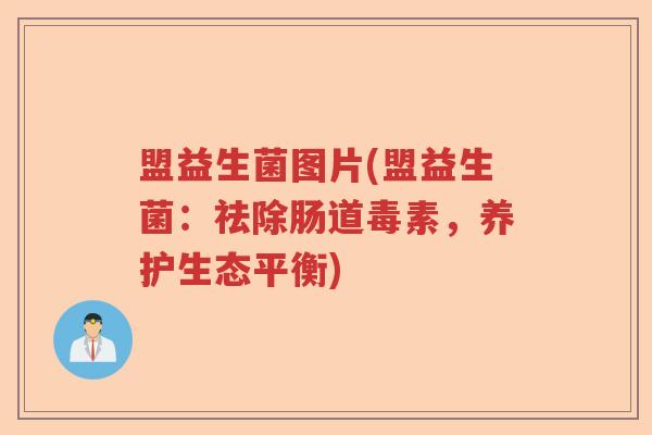 盟益生菌图片(盟益生菌:祛除肠道毒素,养护生态平衡) 盟益生菌图片(盟益生菌:祛除肠道毒素,养护生态平衡)