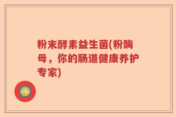 粉末酵素益生菌(粉酶母，你的肠道健康养护专家)