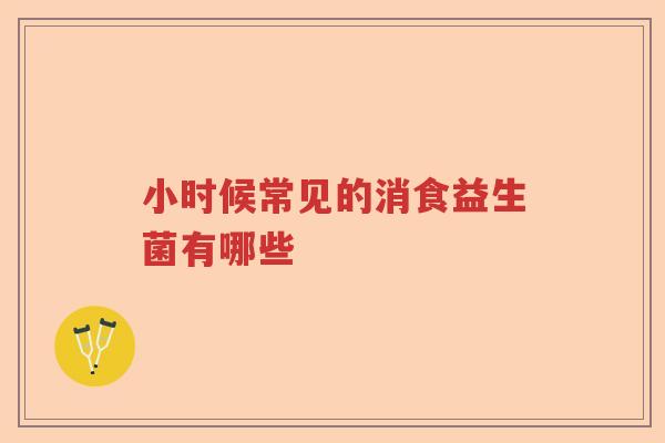 小时候常见的消食益生菌有哪些