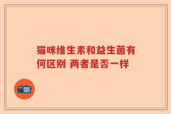 猫咪维生素和益生菌有何区别 两者是否一样