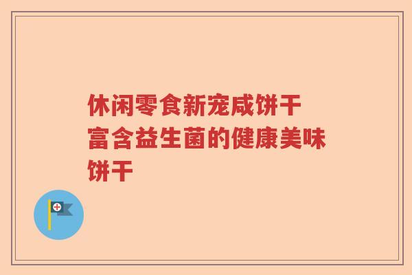 休闲零食新宠咸饼干 富含益生菌的健康美味饼干 休闲零食新宠咸饼干 富含益生菌的健康美味饼干