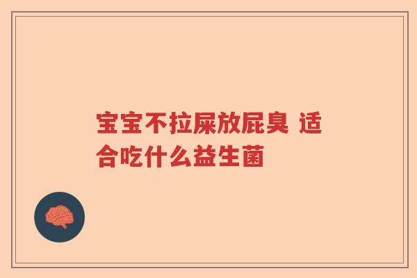 宝宝不拉屎放屁臭 适合吃什么益生菌 宝宝不拉屎放屁臭 适合吃什么益生菌