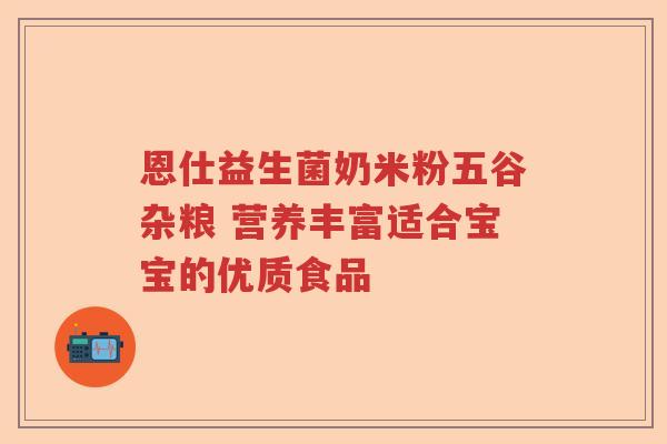 恩仕益生菌奶米粉五谷杂粮 营养丰富适合宝宝的优质食品 恩仕益生菌奶米粉五谷杂粮 营养丰富适合宝宝的优质食品