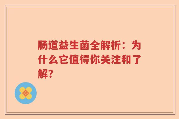 肠道益生菌全解析：为什么它值得你关注和了解？