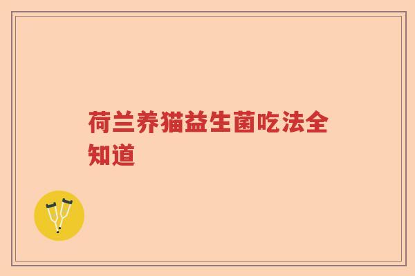 荷兰养猫益生菌吃法全知道